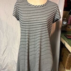 Olivia Rae Gray and Black Striped Dress